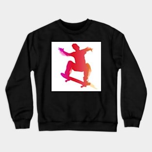 Skateboarder performing a trick Crewneck Sweatshirt